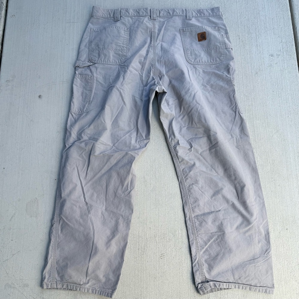 Carhartt B151 Canvas Utility Work Pants Tan Mens size 44 x 32 Straight Leg